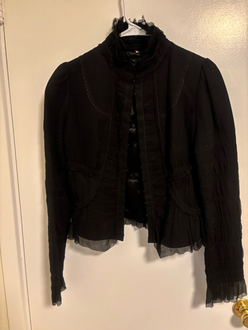 Vintage Elie Tahari  Women's Ruffled/Miltary Jacket
